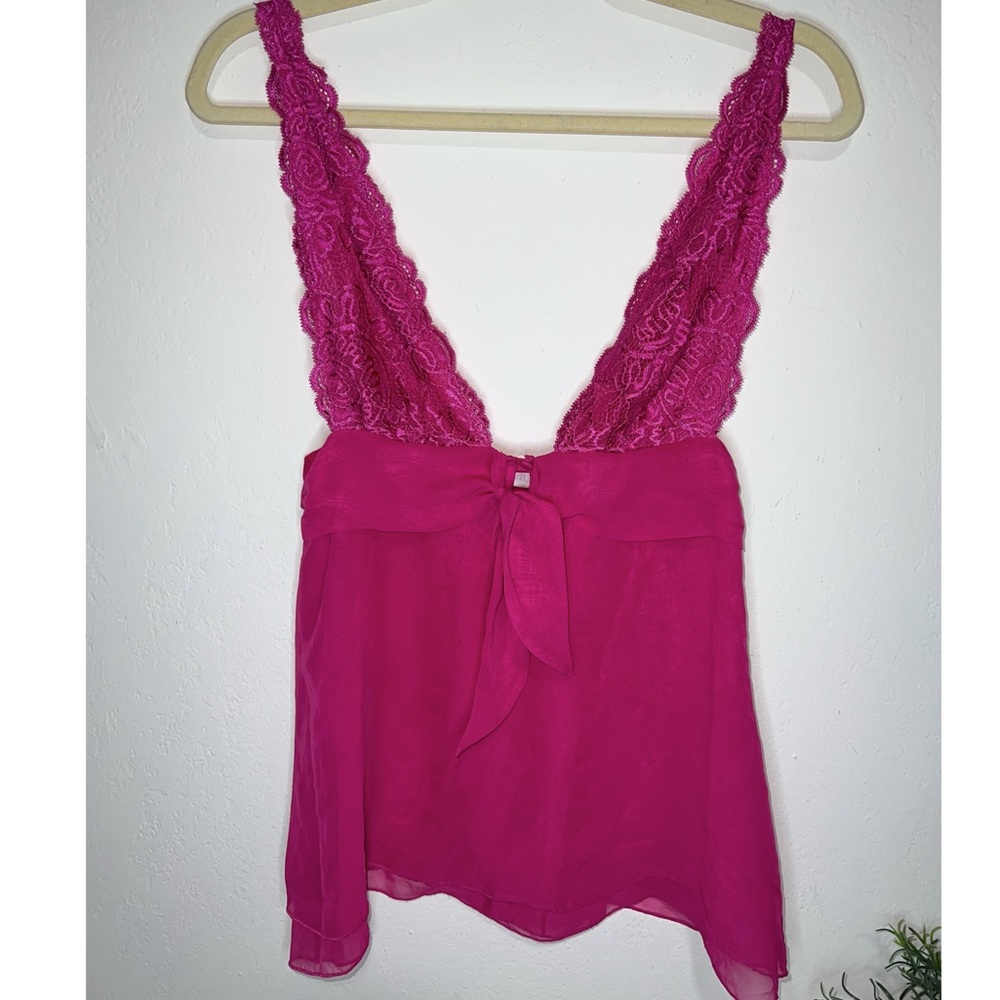 Victorias Secret hot pink lingerie top.
